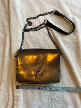 Giorgio Fiorelli Metallic Gunmetal Convertible Crossbody Bag